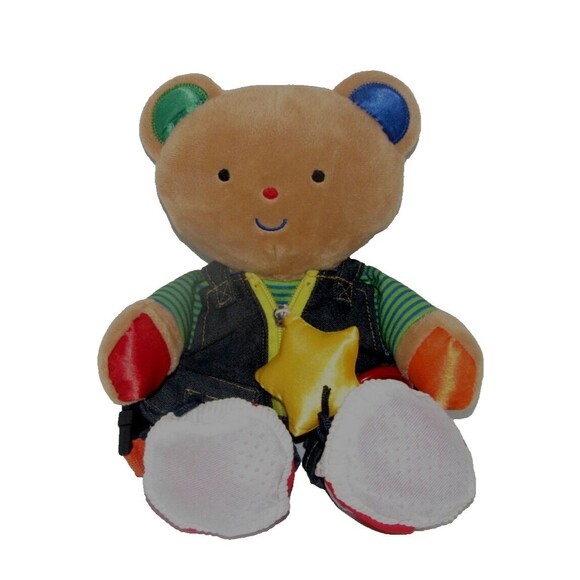 Melissa & Doug K's Kids Bear Teddy Plush Learn to Dress Doll Soft Toddler Toy - Picture 1 of 3